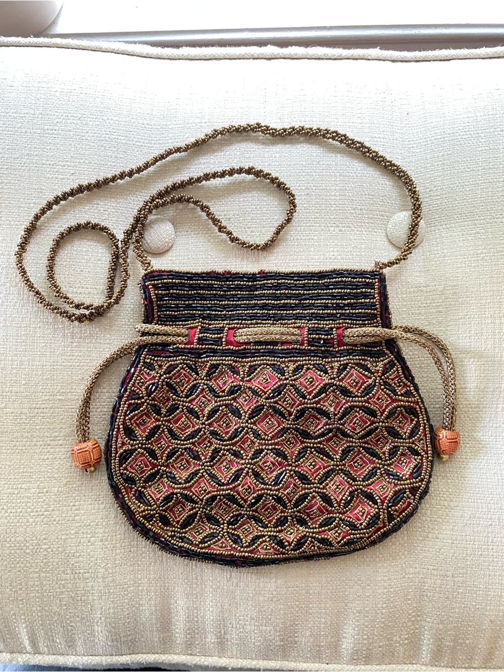 Indian Beaded Crossbody Bag Embroidered Cosmetic Bag Evening Bag Side Bag